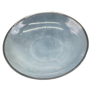 R marble metallic blue and silver small plate .75"x5.5" READ